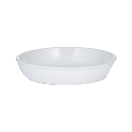Блюдо для запекания Linear, круглое, 26 см, белое