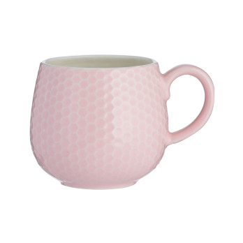 Чашка Embossed, 350 мл, розовая