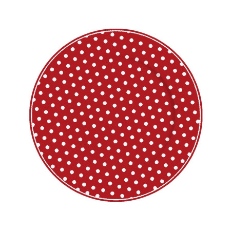 Тарелка Isabelle Rose Home, красная с белыми точками, 23 см