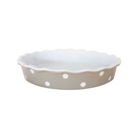 Форма для выпечки пирога Isabelle Rose Home, бежевая с белыми точками, 26,5 см