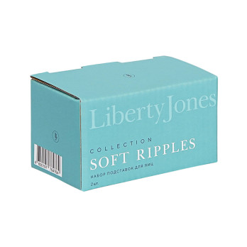 Набор подставок для яиц Liberty Jones Soft Ripples, белые матовые, 2 шт.